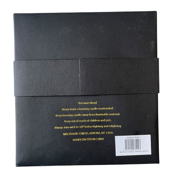 Mackenzie-Childs Mini Dinner Candles - Rainbow Set of 6 NEW - Picture 5 of 5